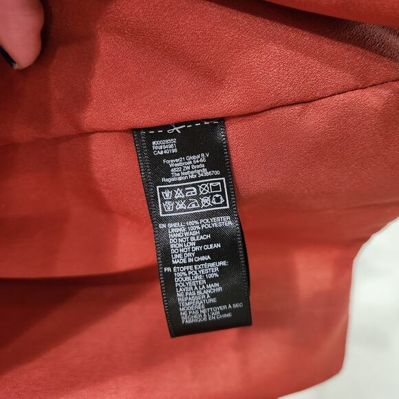 Forever 21 Dot Print Loose Fit Sheer Open Front Cardigan Red Size Medium - Picture 5 of 6